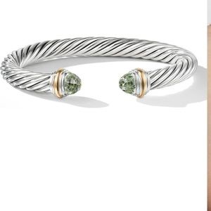 David Yurman Cable Classics Bracelet in Sterling Silver with Prasiolite